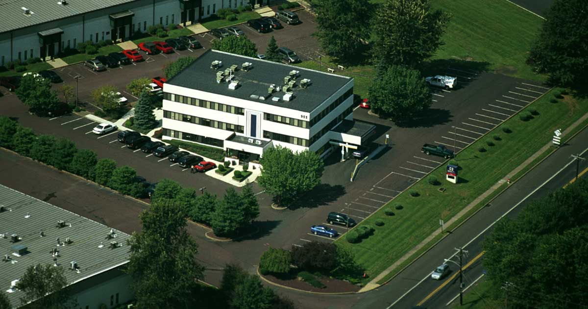 aerial shot of horsham montgomery county pa